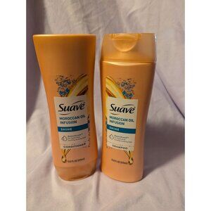 Suave Moroccan Oil Infusion Shine Shampoo & Conditioner Set 12.6 Fl Oz Each